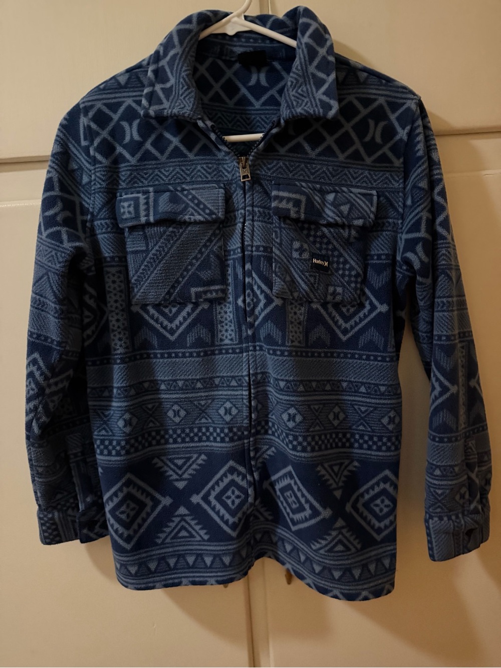 Hurley Blue Patterned Boy’s Fleece Zip Jacket